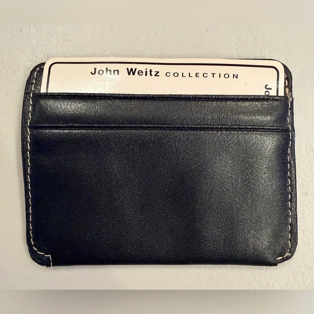 VINTAGE: John Weitz Collection | leather card wallet with ID window